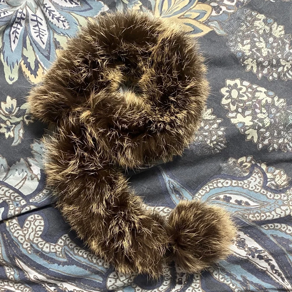 FAVORIA Moonbat Rabbit Fur Choker | Black | NWT